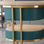 Ensemble de 2 chaises d'appoint Modern, structure en fer plaqué or