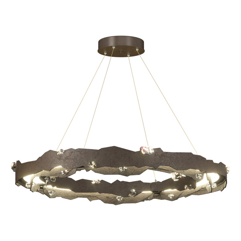 Trove Wagon Wheel LED Chandelier, Bronze