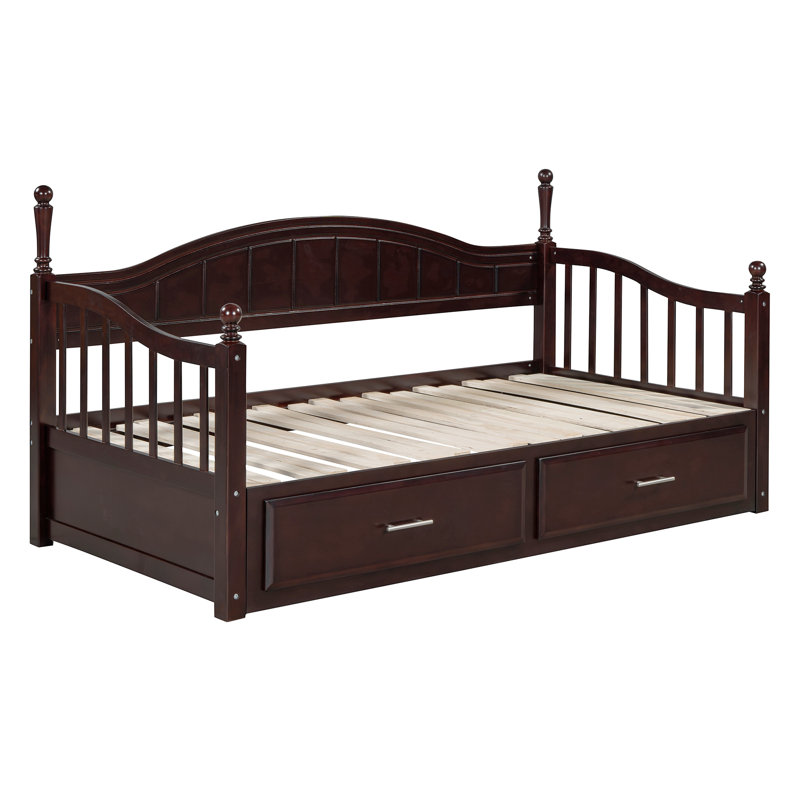 2 Drawers Daybed With Trundle, Espresso