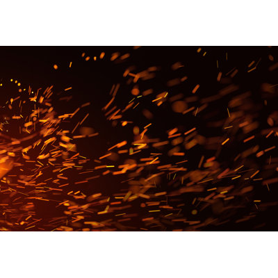Fire Sparks Isolated - Wrapped Canvas Print