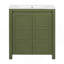 Meuble-lavabo de ferme 30 po avec lavabo en céramique, porte à fermeture en douceur, tablette réglable, armoire de rangement vert olive, structure en bois moderne, conception spacieuse et surface facile à nettoyer-906725357-906725354