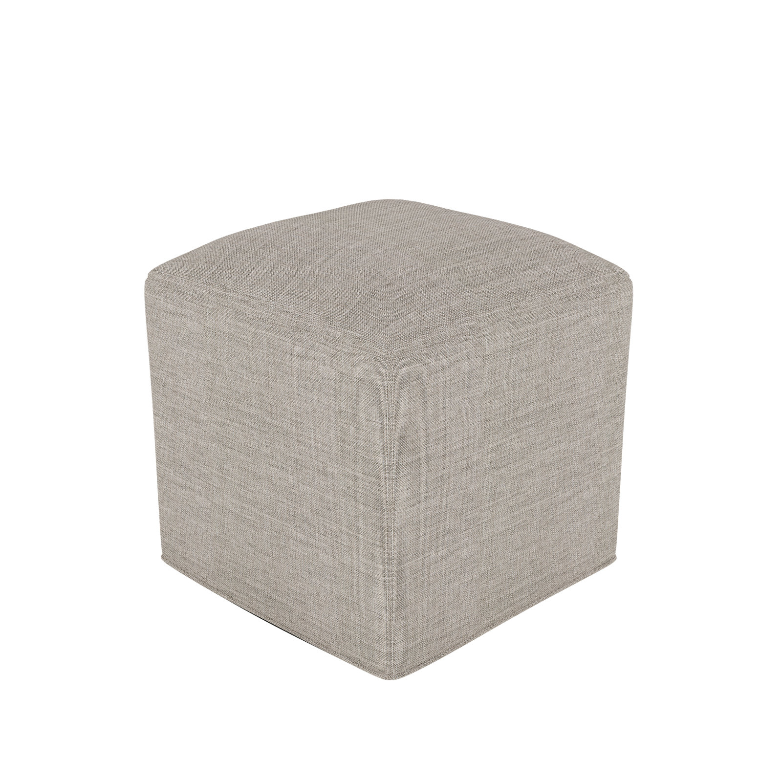 Praia Sunbrella® Upholstered 18" Outdoor Cube, Cast Silver Sunbrella®
