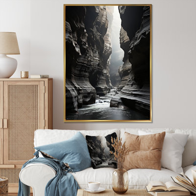 «Black White Canyon Whispering Walls in II», reproduction