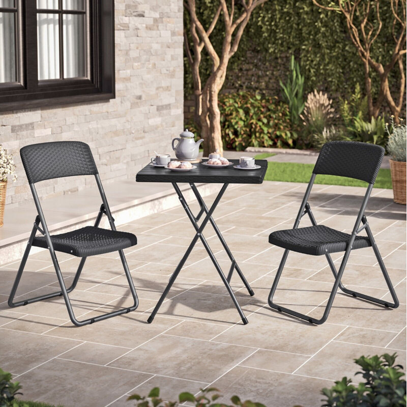 Arved 53cm Square Portable Folding Table with 2 Chairs