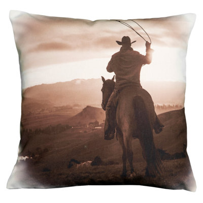 Wrangler Roping Cowboy 18 x 18