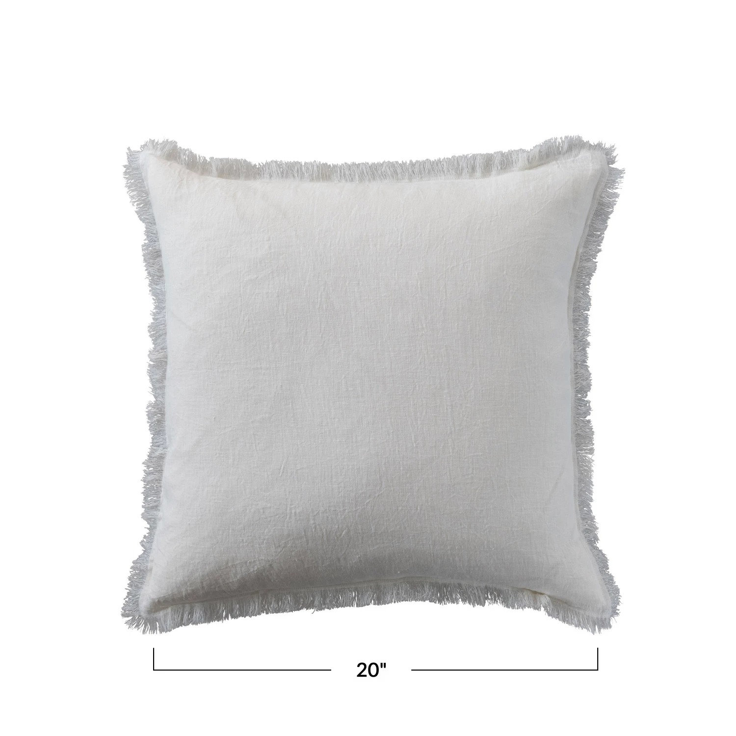Julianne 20" x 20" Linen Throw Pillow, Ivory