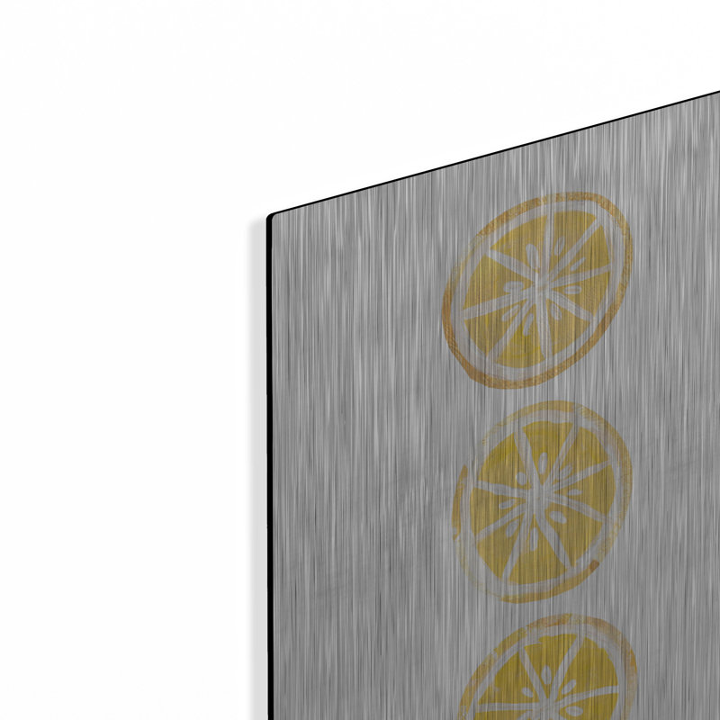  «Lemon Slices 2» par Courtney Prahl, art mural en métal, 12 po x 16 po, H 16 po x l 12 po