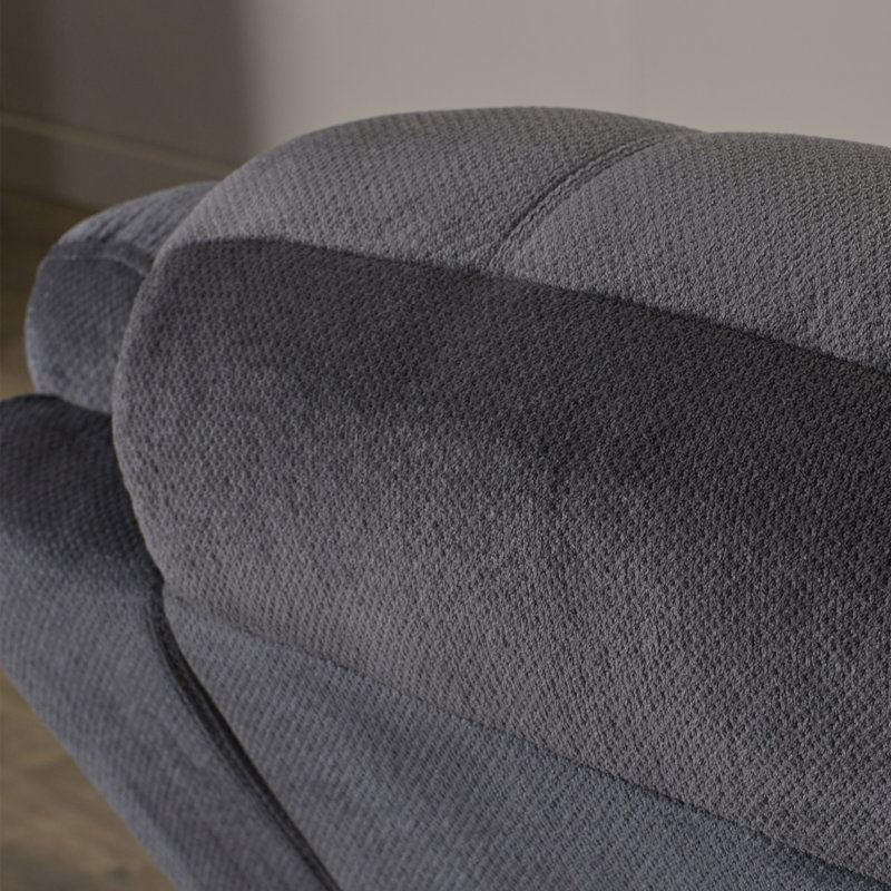 Fauteuil inclinable Texian, Polyester bleu-gris