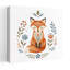 «Sweet Folk Fox Peaceful Serene Abstract Abstract Autumn Flower», reproduction d'art murale-856468052