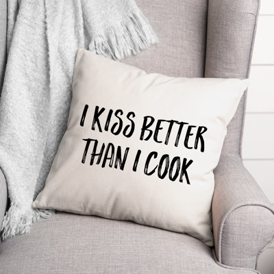Coussin décoratif I Kiss Better Than I Cook