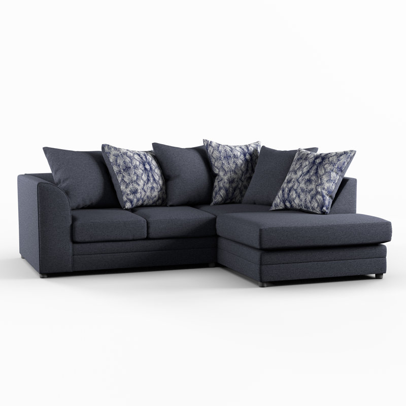 Ellaria Missy Corner Sofa, Navy, Right Hand Facing