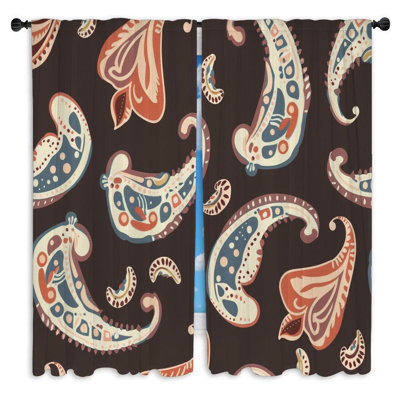 Paire de rideaux obscurcissant en polyester Srushti