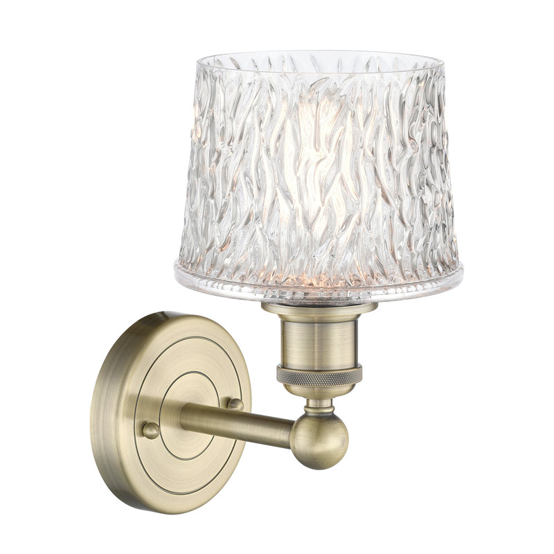 Feigin Steel Armed Sconce, Antique Brass