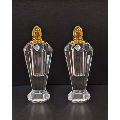 Tower Shaped Crystal Salt And Pepper Shakers