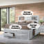 Grand lit avec rangement blanc Ireland-1265483870