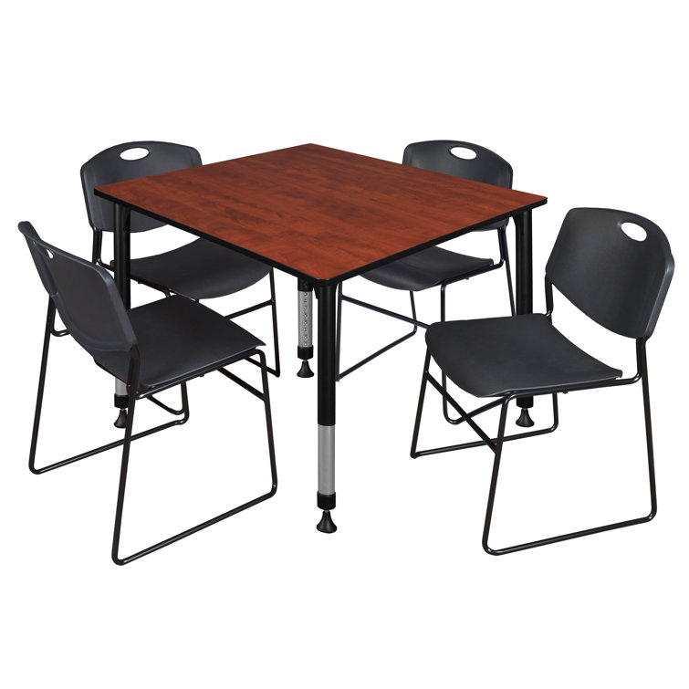 Kee Mobile Square Breakroom Table and Chair Set