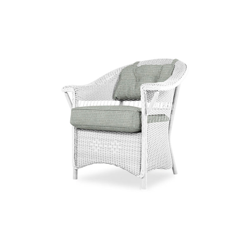 Nantucket Outdoor Dining Armchair, White, Serene Spa