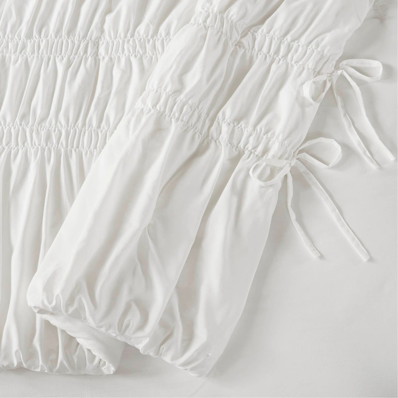 Ensemble d'édredon 3 pièces, Édredon très grand + 2 pièces supplémentaires, Blanc