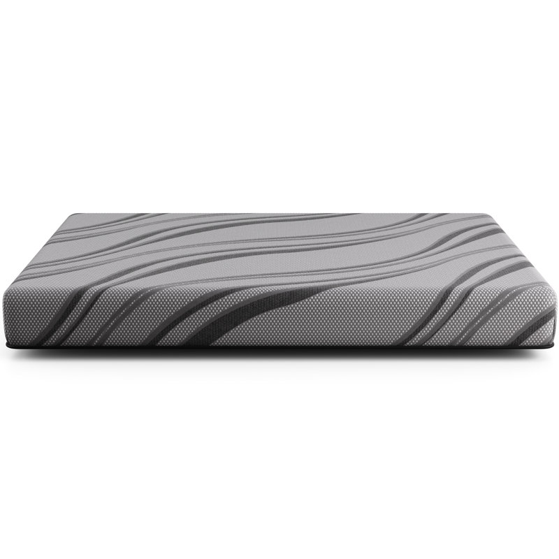 Matelas simple ferme en mousse gel 8 po Nl, sommeil frais avec mousse de gel de qualité, confort haute densité, base, surface grise