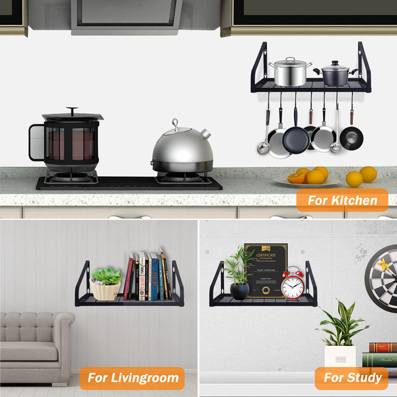 Iron Rectangle Countertop / Cabinet Pot Rack