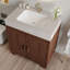 Meuble-lavabo autoportant de 30 po avec plateau en pierre frittée et lavabo en céramique, meuble-lavabo moderne avec portes cannelées verticales et poignées dorées-1630356648