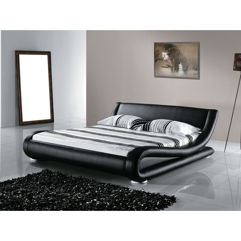 Avignon Upholstered Bed, Super King (6'), Schwarz