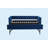 Navy Velvet Daybed, Sturdy Wooden Bed Frame-1767809023