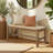 Aston 40" W Solid Wood Entryway Bench with Seagrass Seat