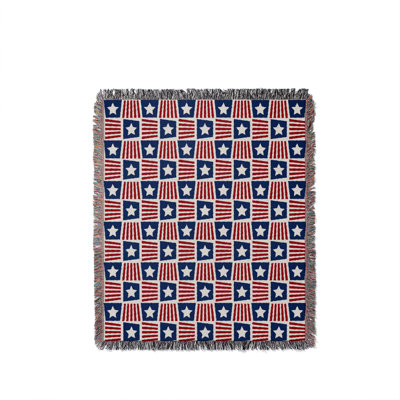 Indepence Day Cotton Throw Blanket