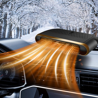 Car Heater 12V 120W Portable Car Windshield Defogger Defroster 2 In1 Automobile Fast Heating