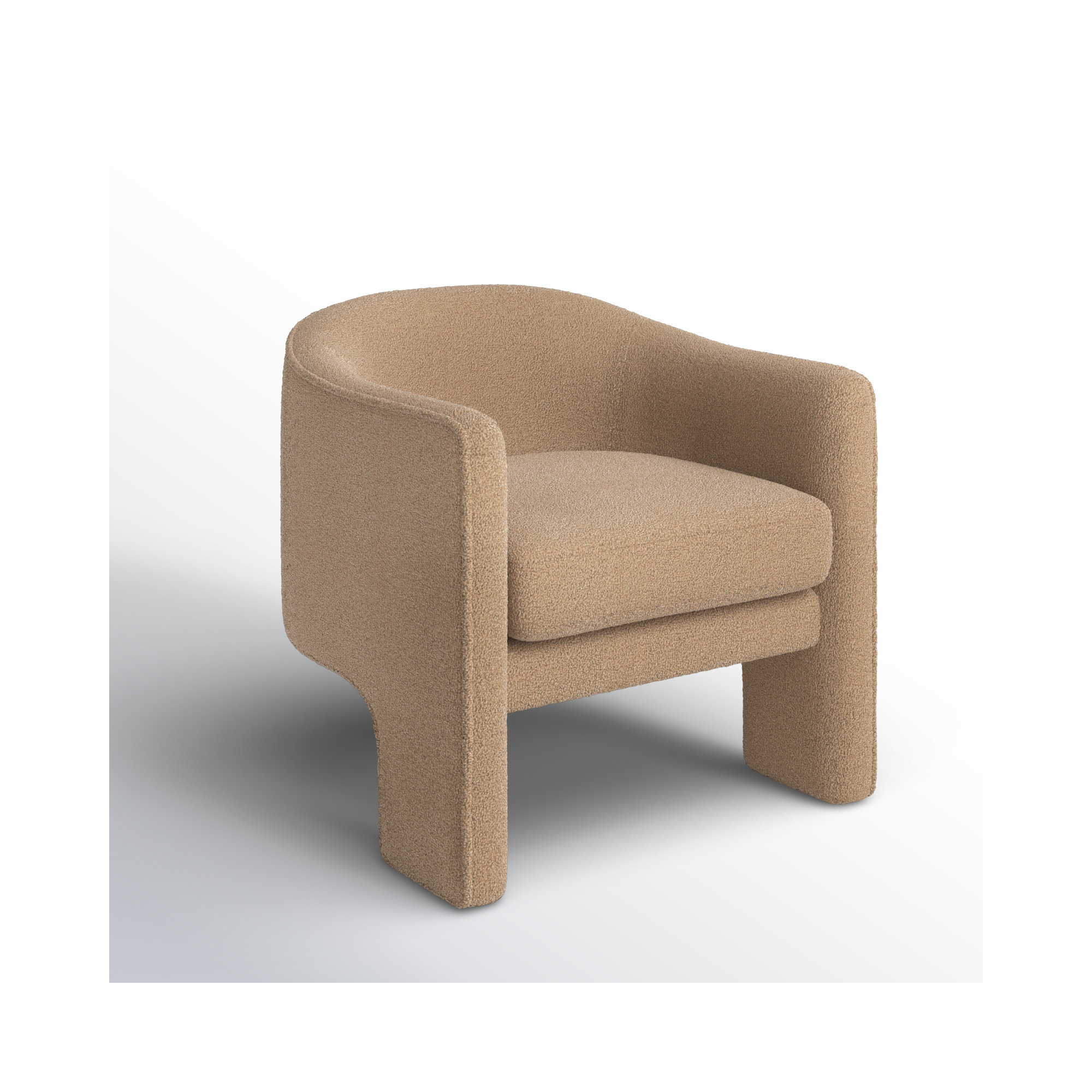 Upland Upholstered Armchair, Brown Sherpa