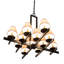 Lustre géométrique unique à 12 lumières Brevan