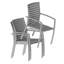 Ensemble repas de patio avec chaises à structure en aluminium-437520062-437520061