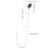 Robust Stainless Steel Handheld Shower, 69-inch Hose, 28-inch Slide Bar, Functional Spray Functions, White Appearance Shower With Bar And Options, Adjustable Height, Finish-118768000