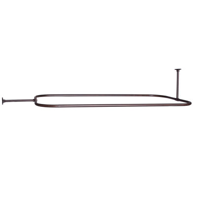 48'' D-Shaped Shower Curtain Rod