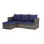 Ensemble de meubles de patio 2 pièces, ensemble modulaire et table en L tissé pour l'extérieur-627340387