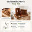 Ensemble de 3 plateaux de service en bois massif Christabella