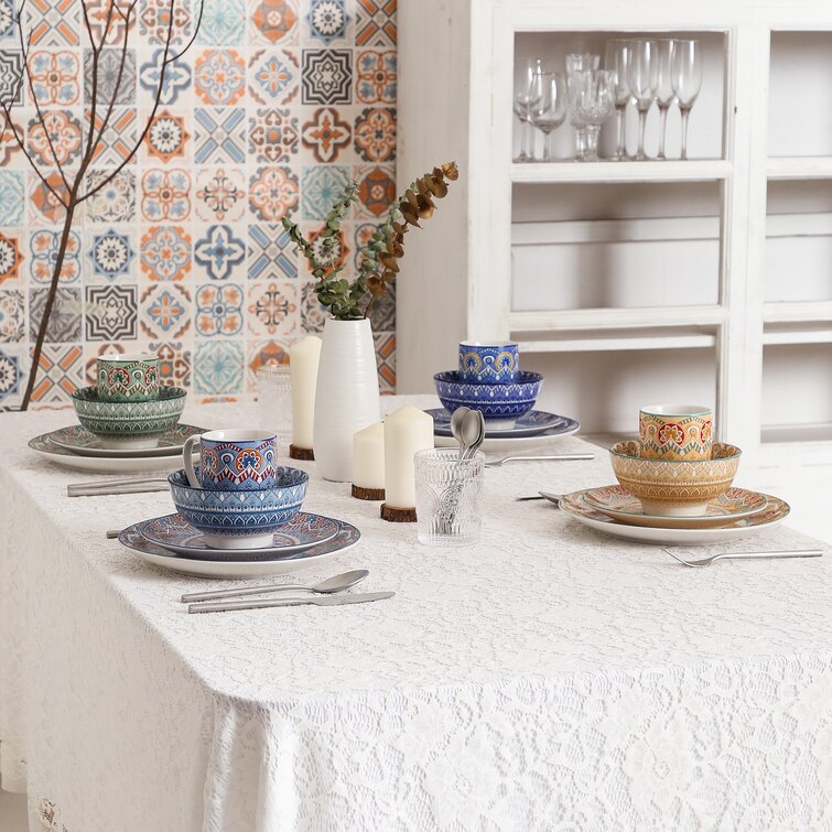 Mandala Porcelain Wayfair Bungalow Dinnerware | Reviews & Service Set - China 4 for Rose