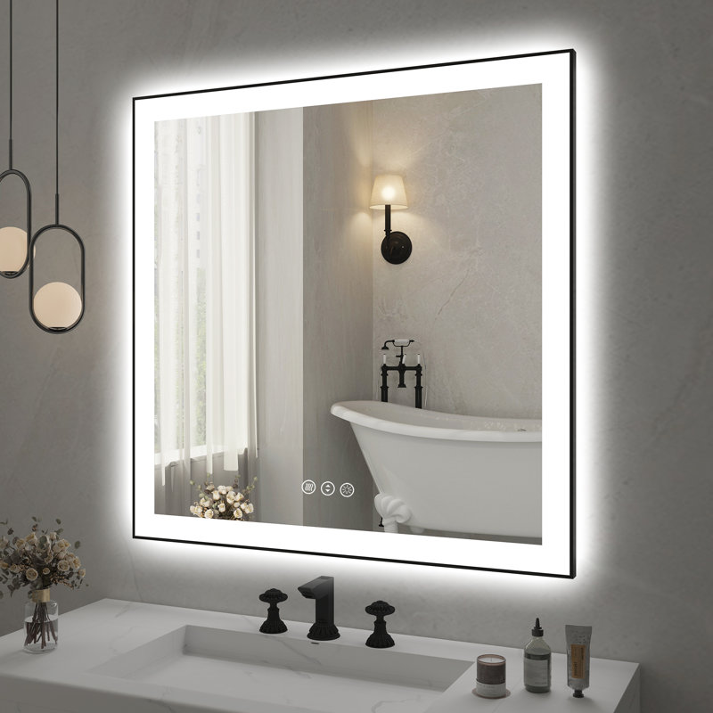 Miroir de salle de bain Dokes, 36 po x 36 po