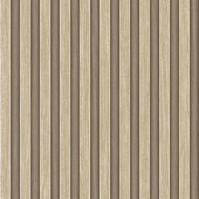 Papier peint moderne aspect bois, Beige