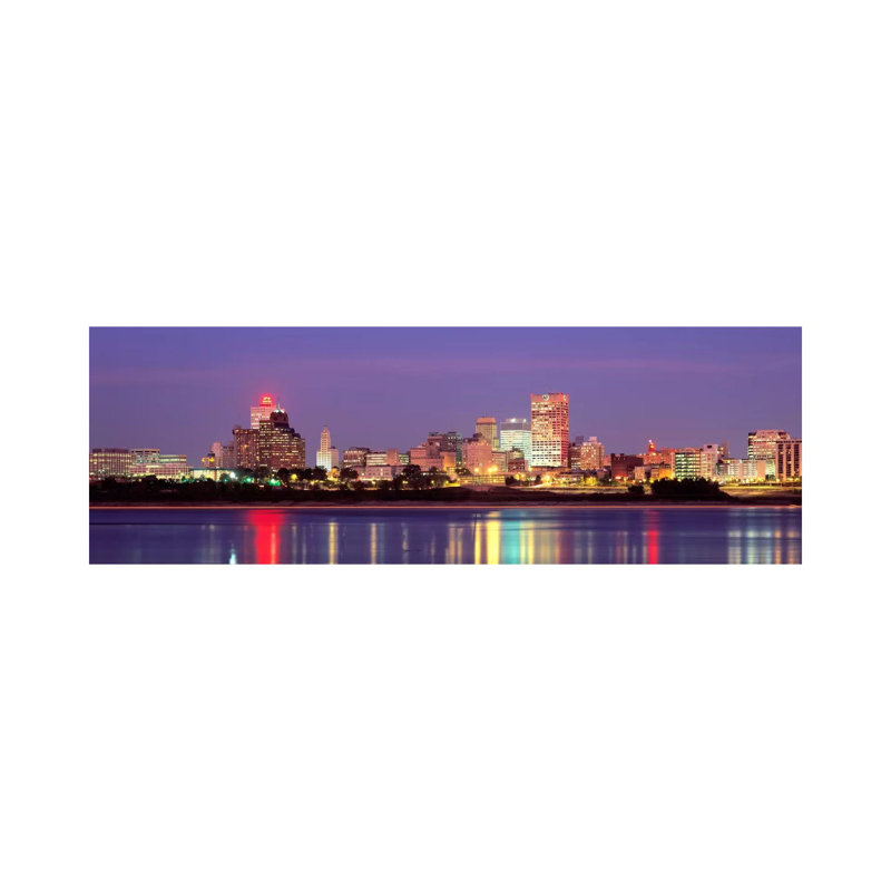 Dusk, Memphis, Tennessee, USA 1 Piece Wrapped Canvas Panoramic Wall Art, 30.48 cm H x 91.44 cm W x 1.91 cm D