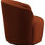 Chaise ronde pivotante orange brûlé avec fonction pour se détendre dans l'espace principal