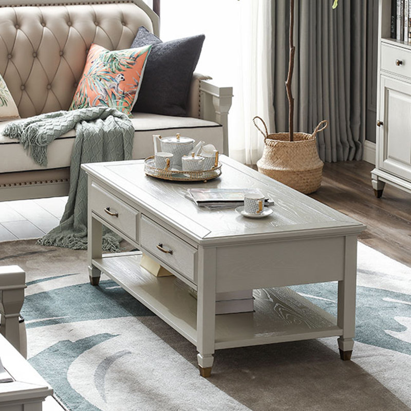 American-style double-drawer coffee table