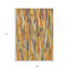 Tapis extérieur lavable rayé orange et beige 9 pi x 12 pi
