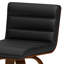 Tabouret pivotant de style Mid-Century avec siège et dossier rembourrés Roland-81961553-111260211