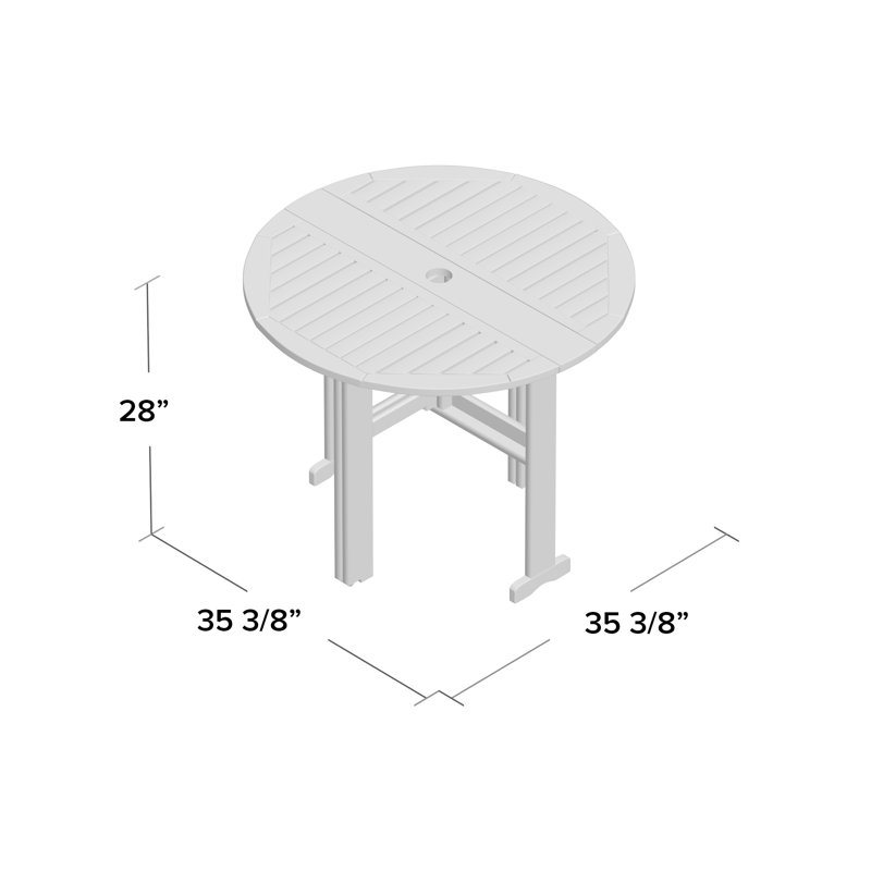 Romney Round Outdoor Folding Coffee Table