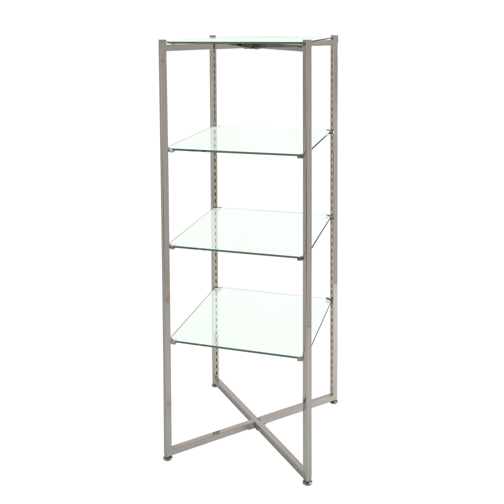 Econoco 4-Tier Folding Glass Tower | Wayfair