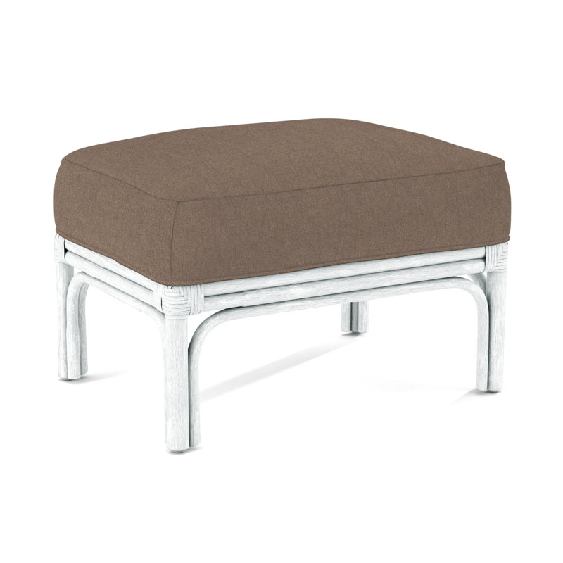 Boca Ottoman, Salsa Stripe; 0210-21, Frost White
