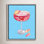 Sparkling Rose Gin Cocktail Print by Straker