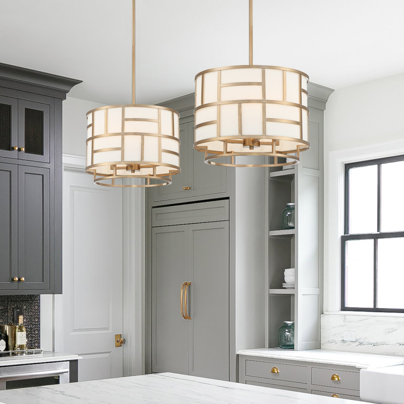 Danielson 4-Light Drum Chandelier, Gold
